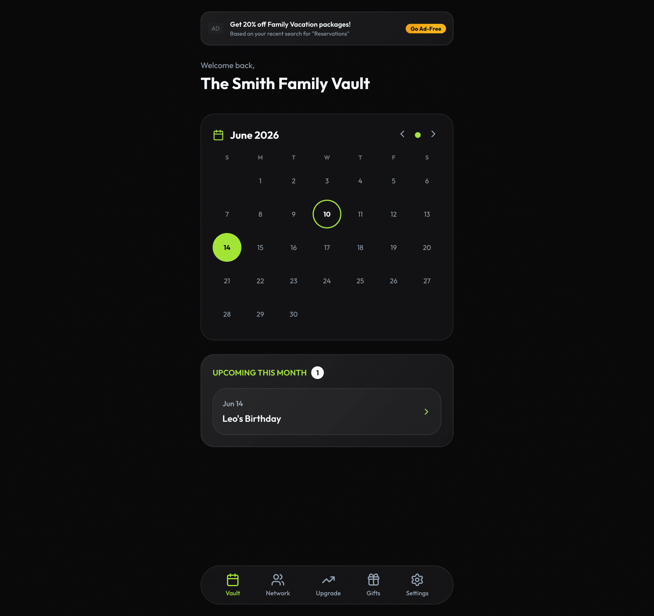 UI/UX design mockup