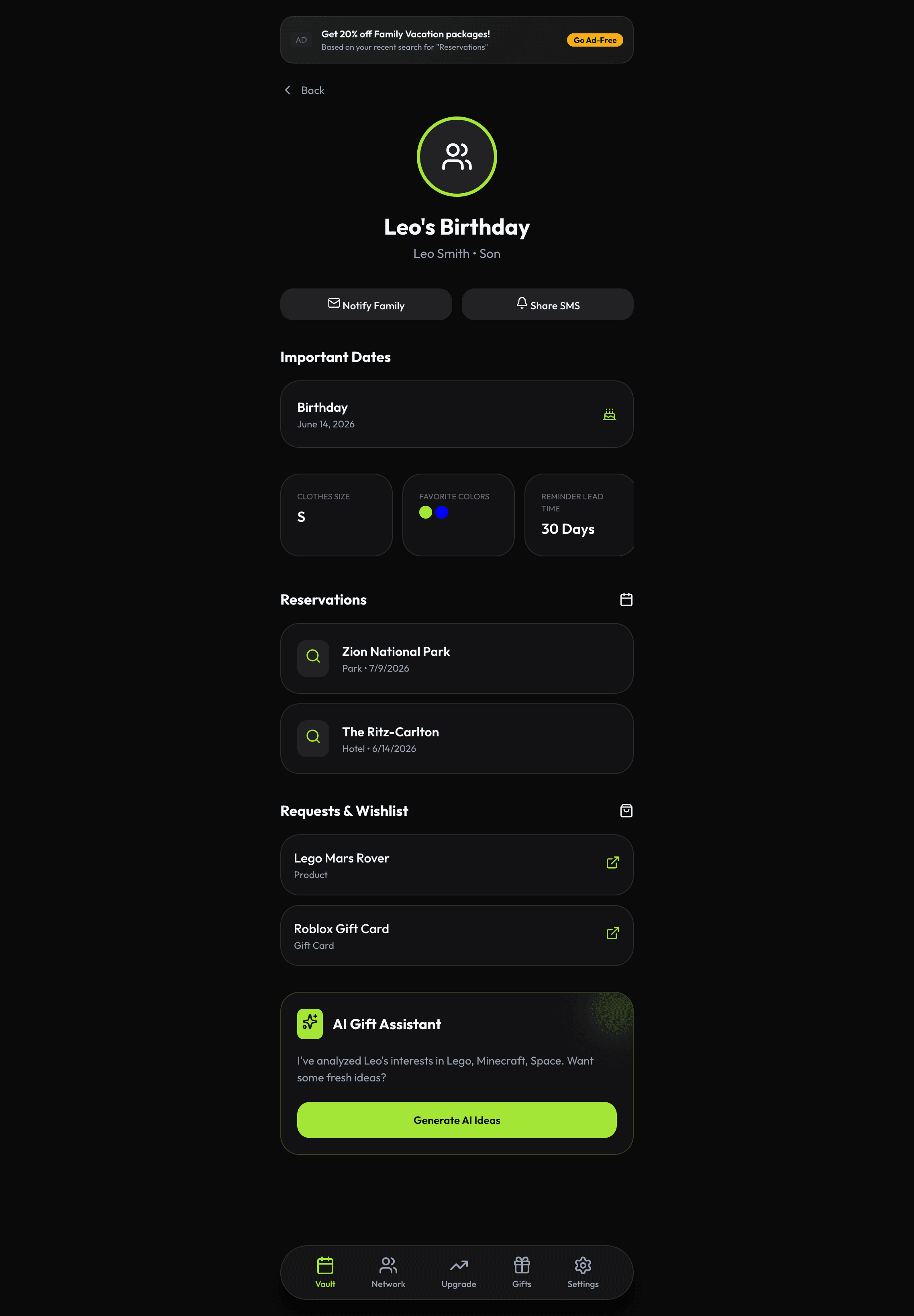 UI/UX design mockup