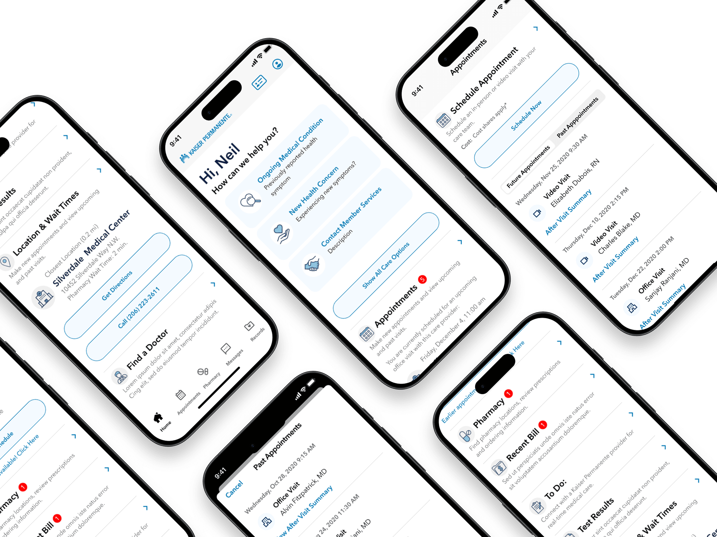 UI/UX design mockup
