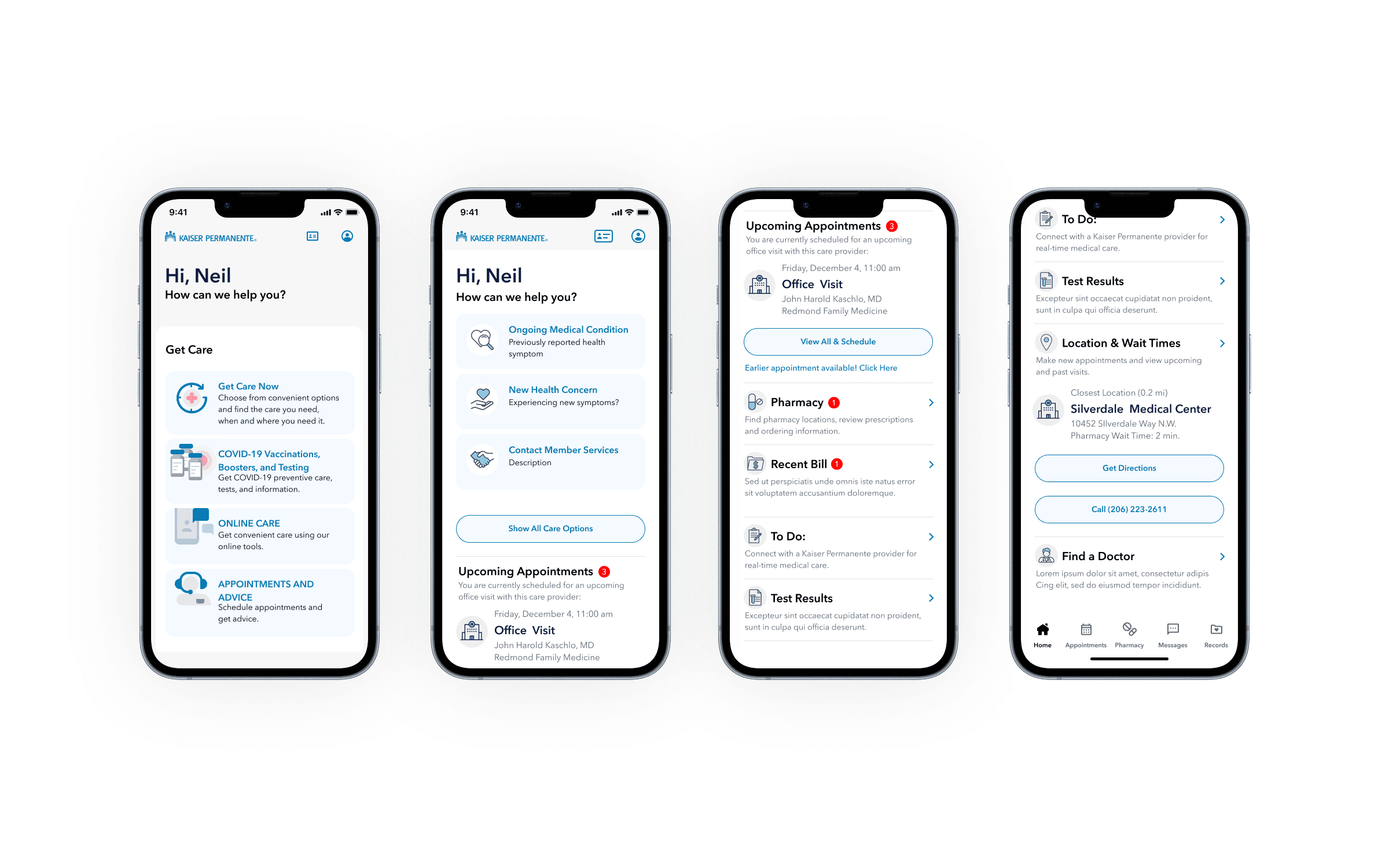 UI/UX design mockup